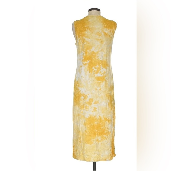 💥Universal Thread Yellow Tie-Dye Sleeveless Dress M - Picture 3 of 12